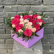 Цветочная композиция из Розы в коробке в Купянке