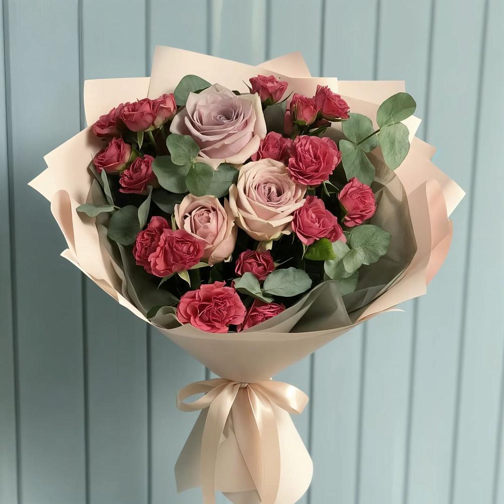 Букет цветов из: Гвоздики и Розы в Купянке