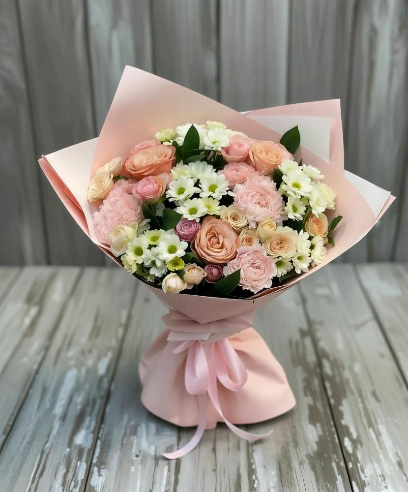 Букет цветов из: Гвоздики, Розы и Хризантемы в Купянке