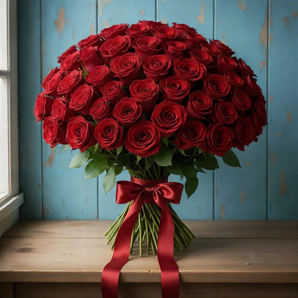 Букет Красные розы Блэк Меджик в Купянке