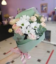 Букет милый в Купянке Букет цветов из: Хризантемы и Розы в Купянке