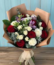 Букет цветов из:  Розы и Альстромерии в Купянке