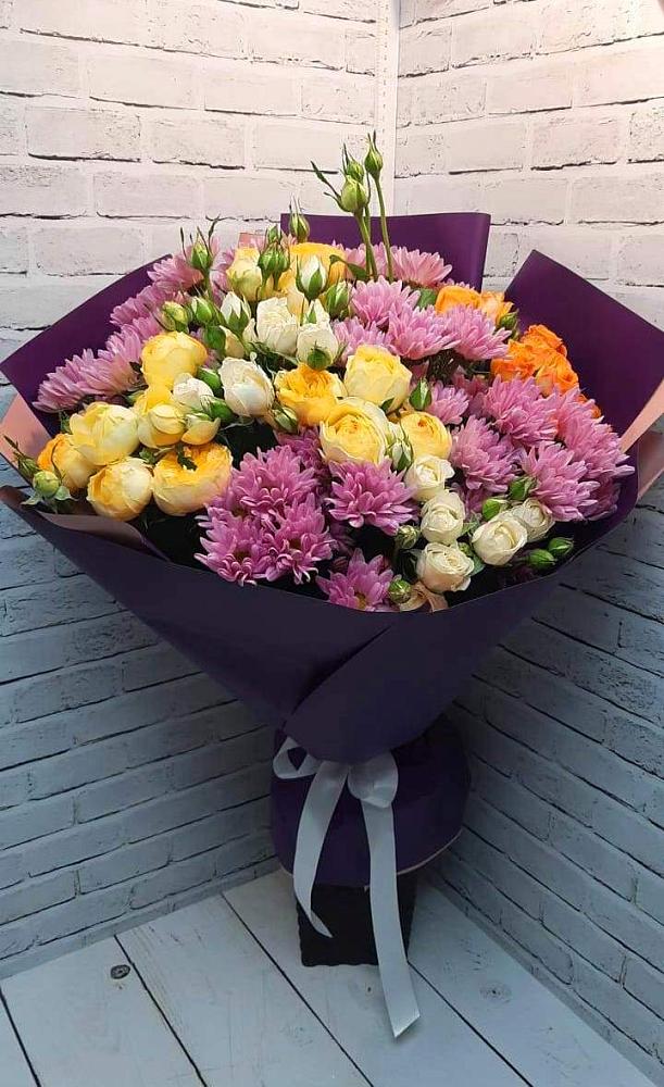 Букет цветов из: Хризантемы и Розы в Купянке