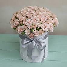 Цветочная композиция из Розы в шляпной коробке в Купянке