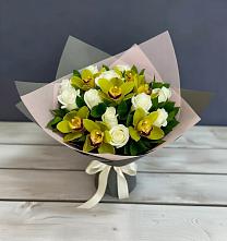 Букет цветов из:  Орхидеи и Розы в Купянке