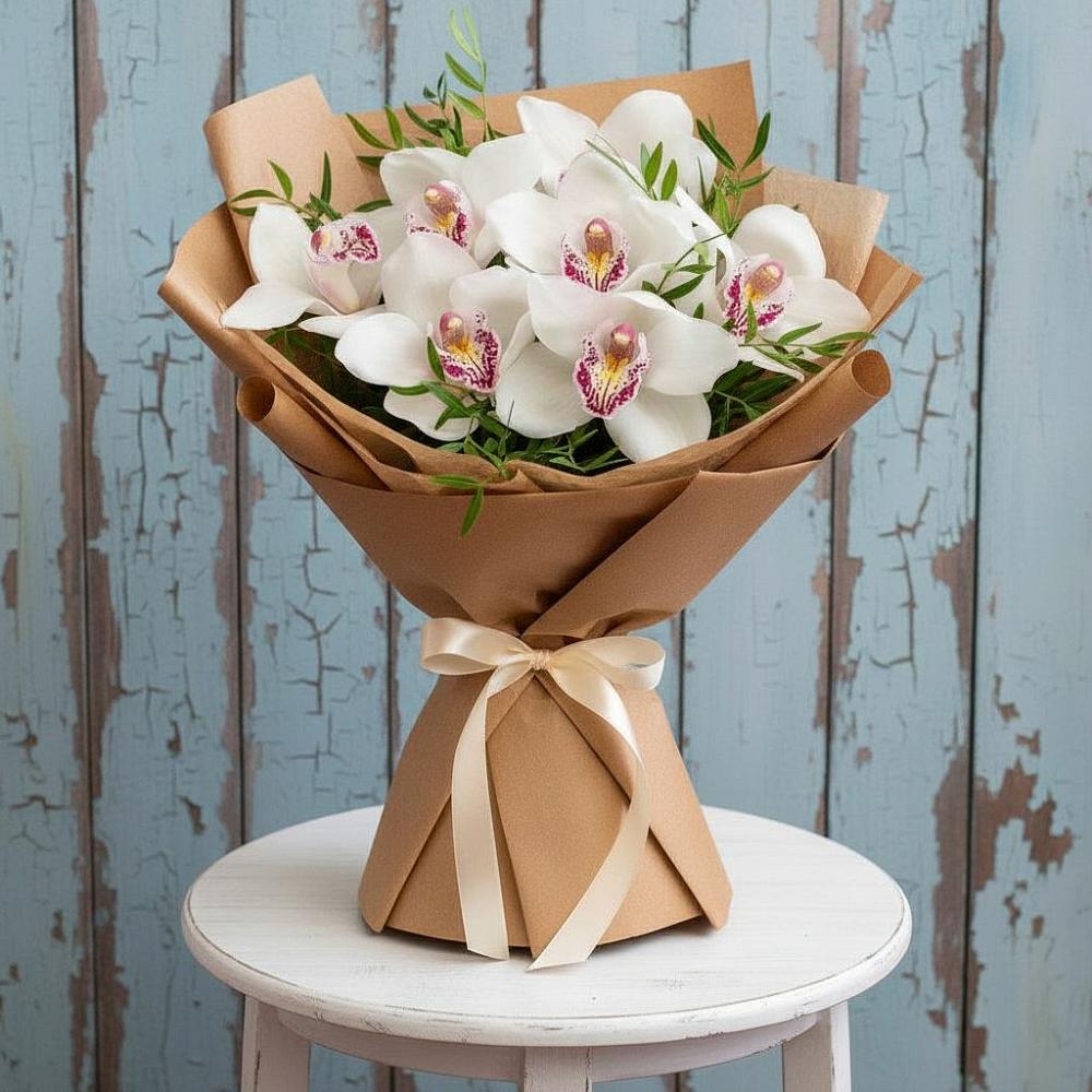 Букет цветов из: Орхидеи и Розы в Купянке