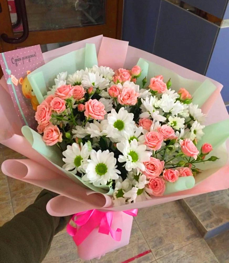 Букет цветов из: Розы и Хризантемы в Купянке