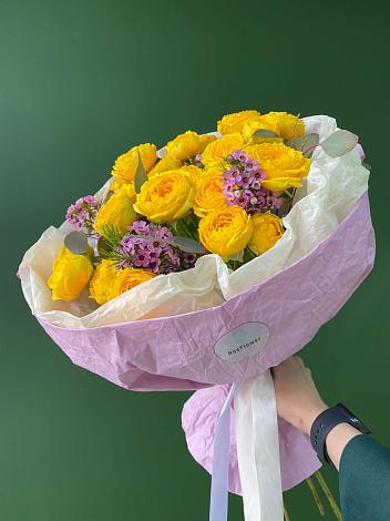 Букет Кустовые желтые розы в Купянке