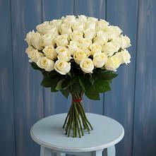 Букет 51 Белая роза Эдлесс Лав в Купянке