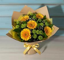 Букет цветов из:  Герберы и Хризантемы в Купянке