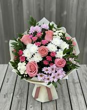 Букет цветов из:  Альстромерии, Гвоздики, Розы и Хризантемы #REPLACE_PRED# Купянке