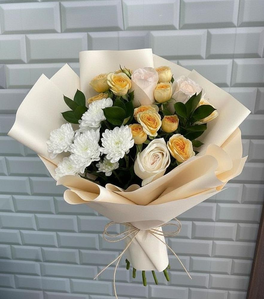 Букет цветов из: Розы и Хризантемы в Купянке