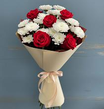 Букет цветов из:  Розы и Хризантемы в Купянке