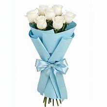 Букет 7 белых роз Проуд в Купянке