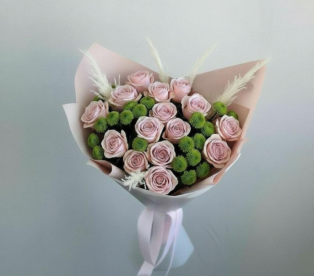 Букет цветов из: Розы и Хризантемы в Купянке