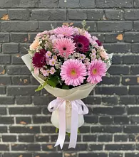 Букет цветов из:  Герберы и Хризантемы в Купянке