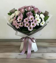Букет цветов из:  Хризантемы и Розы в Купянке