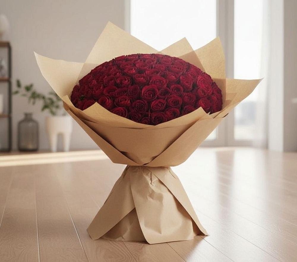 Букет 101 Красная роза в Купянке