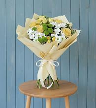 Букет цветов из:  Хризантемы и Розы #REPLACE_PRED# Купянке