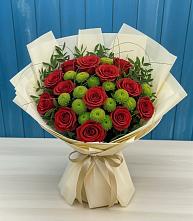 Букет цветов из:  Розы и Хризантемы в Купянке