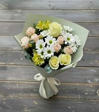 Букет цветов из:  Альстромерии, Розы и Хризантемы в Купянке