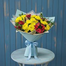 Букет цветов из:  Альстромерии и Хризантемы в Купянке