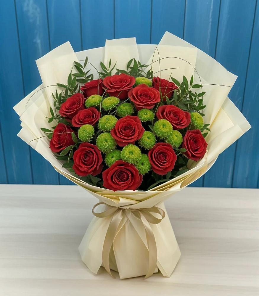 Букет цветов из: Розы и Хризантемы в Купянке