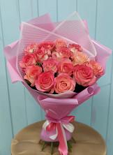 Букет 15 Розовых роз Равель в Купянке